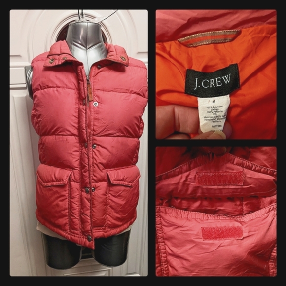 J. Crew Jackets & Blazers - J Crew puffer vest Sz. MED pink in like new cond.